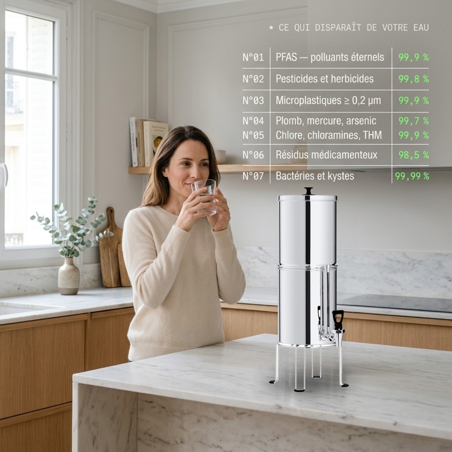 Filter.co Origin™ | Filtre à gravité en acier inoxydable 304